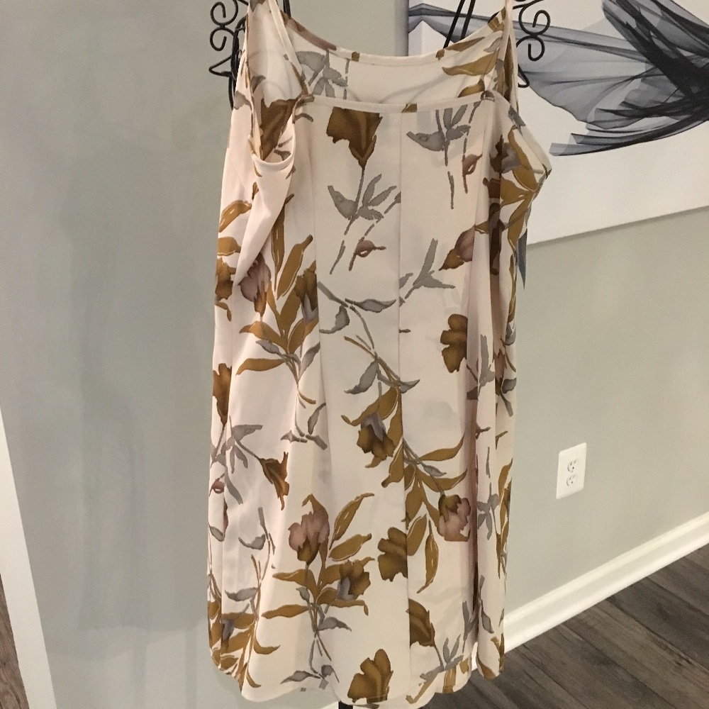 Sense USA Ivory and Tan spaghetti strap Slip Dress - Picture 8 of 8